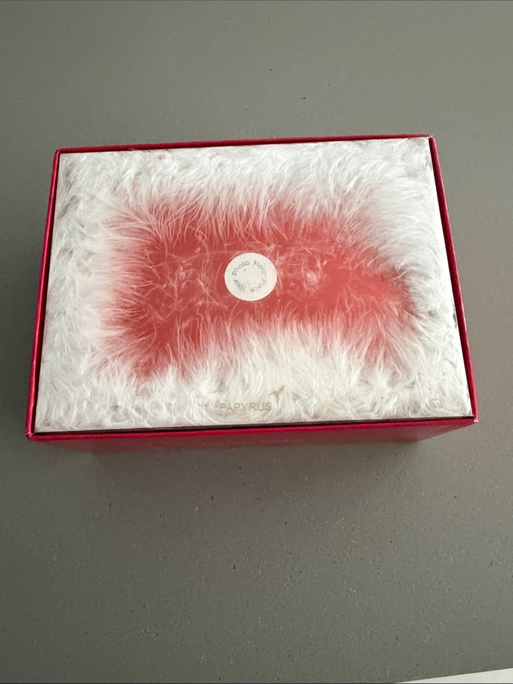 Papyrus Pink and White Feathered Gift Box